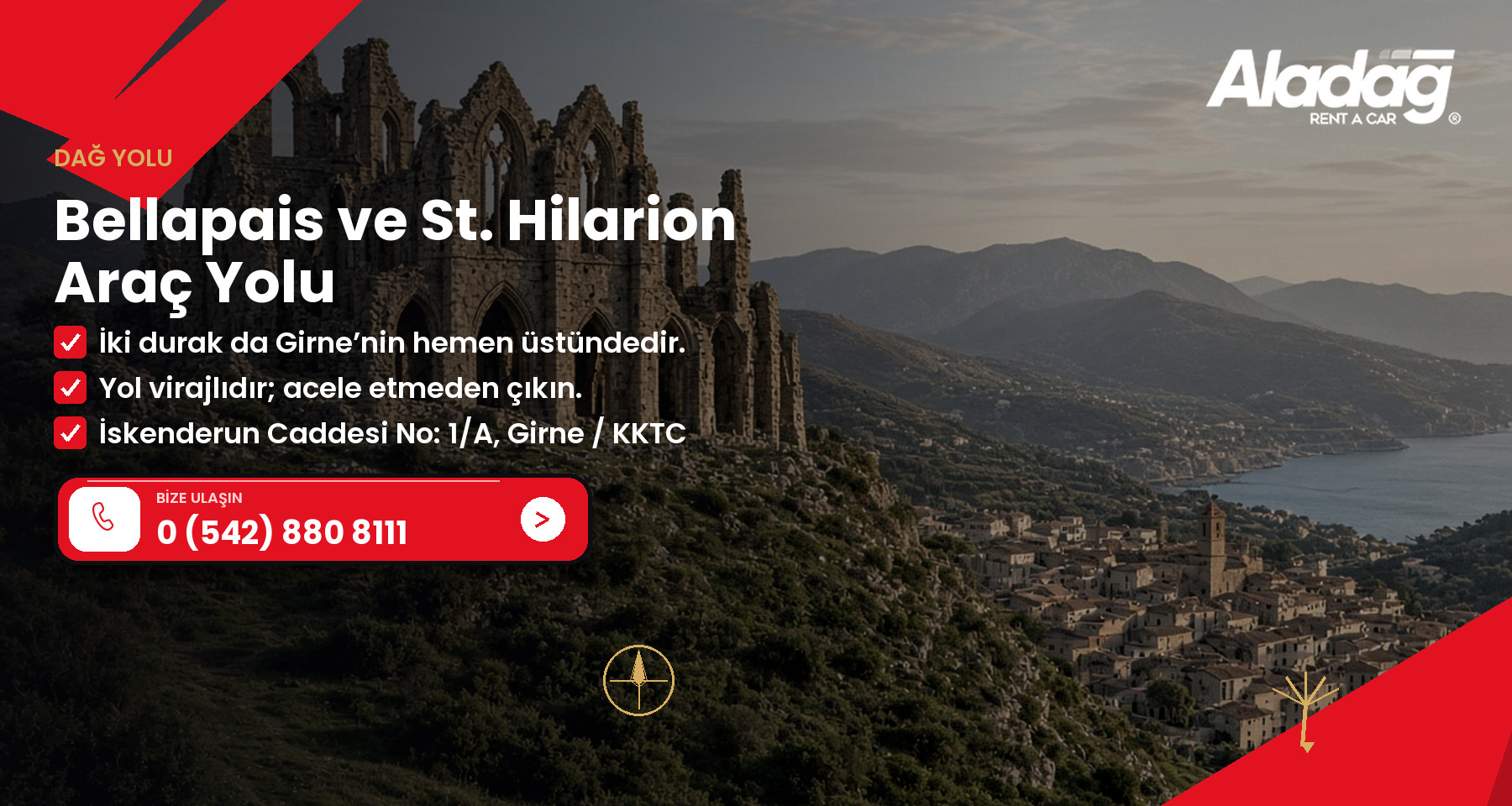 Bellapais ve St. Hilarion Araç Yolu